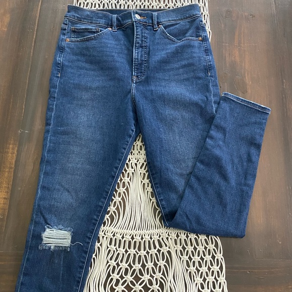 Express Skinny super high rise jeans